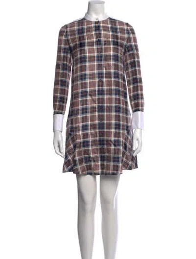 Pre-owned Tory Burch Silk Mini Dress In Multi