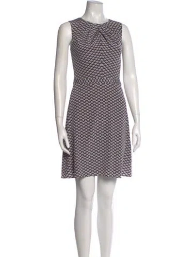Pre-owned Tory Burch Silk Mini Dress In Neutral