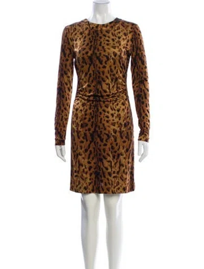 Pre-owned Tory Burch Silk Mini Dress In Neutral
