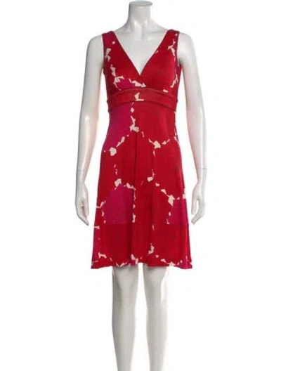 Pre-owned Tory Burch Silk Mini Dress In Neutral