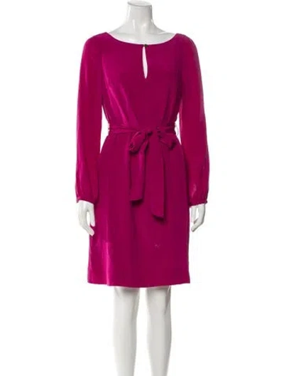Pre-owned Tory Burch Silk Mini Dress In Pink