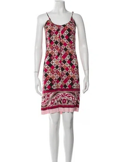 Pre-owned Tory Burch Silk Mini Dress In Pink