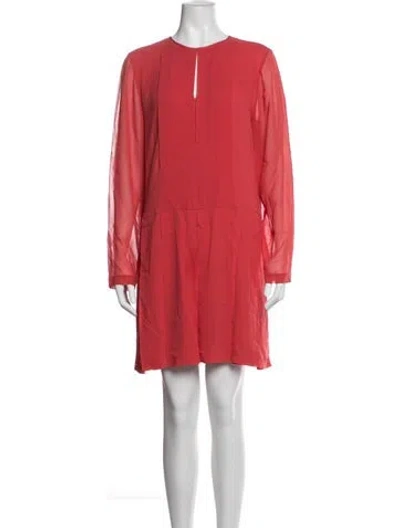 Pre-owned Tory Burch Silk Mini Dress In Pink