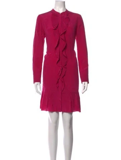 Pre-owned Tory Burch Silk Mini Dress In Pink