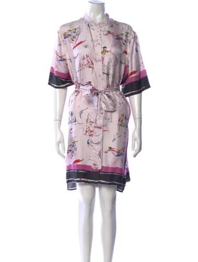 Pre-owned Tory Burch Silk Mini Dress In Purple