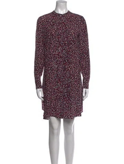 Pre-owned Tory Burch Silk Mini Dress In Red