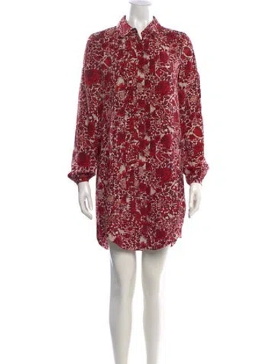 Pre-owned Tory Burch Silk Mini Dress In Red