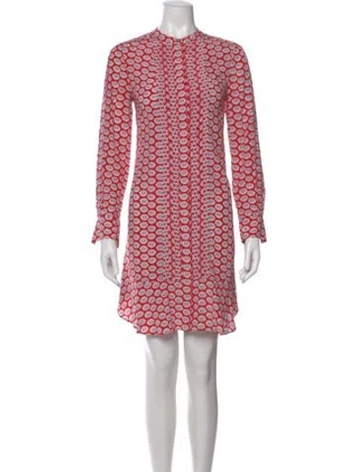 Pre-owned Tory Burch Silk Mini Dress In Red