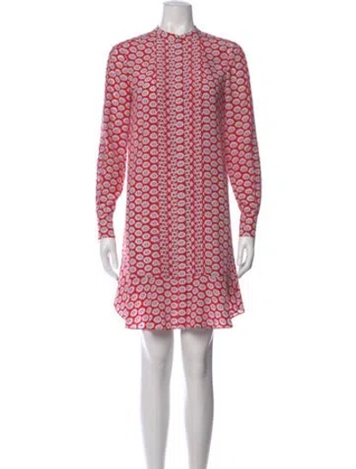 Pre-owned Tory Burch Silk Mini Dress In Red