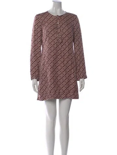 Pre-owned Tory Burch Silk Mini Dress In Red
