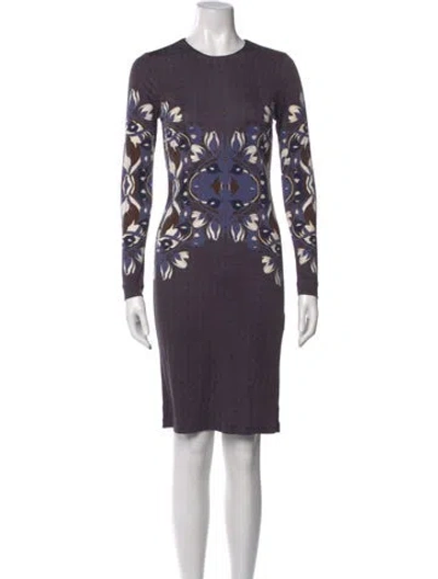 Pre-owned Tory Burch Silk Mini Dress W/ Tags In Blue