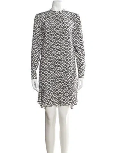 Pre-owned Tory Burch Silk Mini Dress W/ Tags In Blue