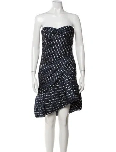 Pre-owned Tory Burch Silk Mini Dress W/ Tags In Blue