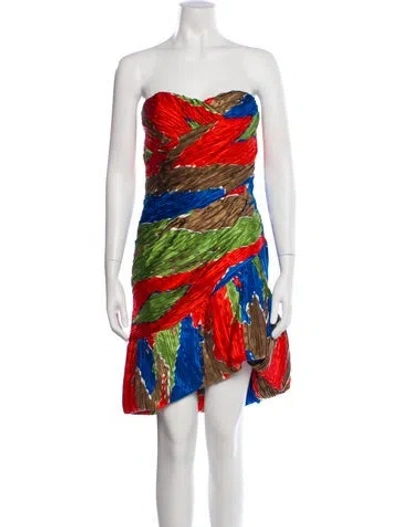Pre-owned Tory Burch Silk Mini Dress W/ Tags In Red