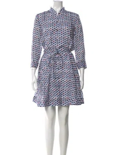 Pre-owned Tory Burch Silk Mini Dress In White