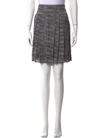 Pre-owned Tory Burch Silk Mini Skirt In Blue