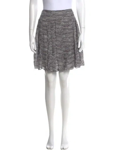 Pre-owned Tory Burch Silk Mini Skirt In Blue