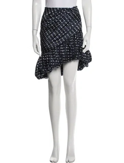 Pre-owned Tory Burch Silk Mini Skirt In Blue