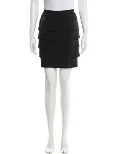 Pre-owned Tory Burch Silk Mini Skirt In Gray
