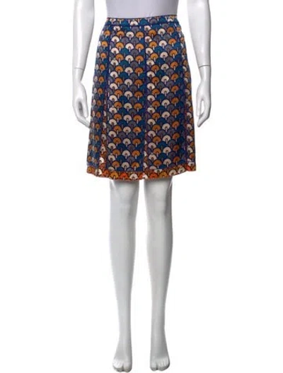 Pre-owned Tory Burch Silk Mini Skirt In Multi