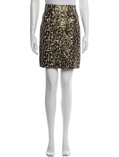 Pre-owned Tory Burch Silk Mini Skirt In Neutral