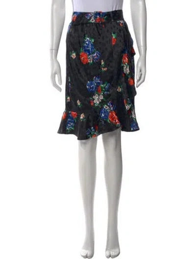 Pre-owned Tory Burch Silk Mini Skirt W/ Tags In Black