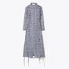 Tory Burch Silk Organza Shirtdress In Multi