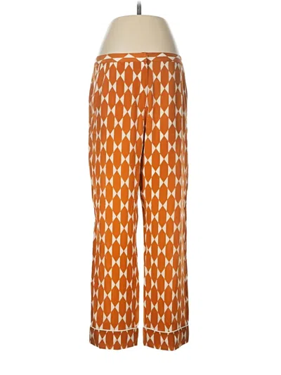 Pre-owned Tory Burch Silk Pants In Orange
