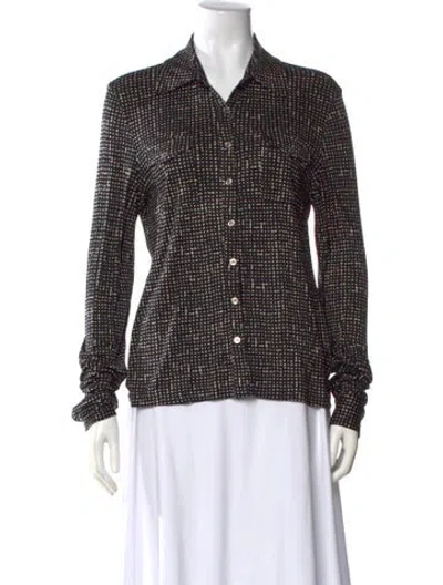 Pre-owned Tory Burch Silk Patterned Blouse