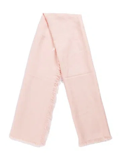Pre-owned Tory Burch Silk Patterned Scarf In Neutrals/pink/yellow