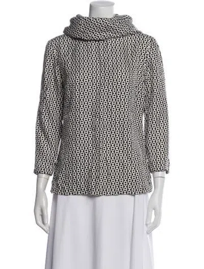 Pre-owned Tory Burch Silk Patterned Top In Multi