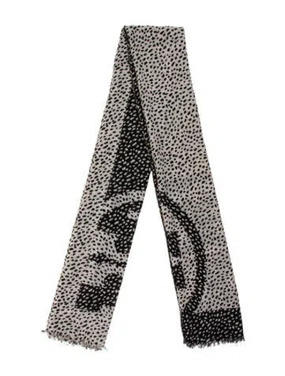 Pre-owned Tory Burch Silk Polka Dot Print Scarf In Purple