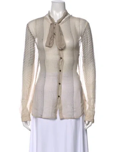 Pre-owned Tory Burch Silk Printed Blouse