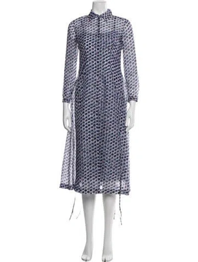 Pre-owned Tory Burch Silk Printed Dress Set W/ Tags In Multi