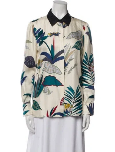 Pre-owned Tory Burch Silk Printed Set In Neutral