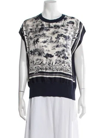 Pre-owned Tory Burch Silk Printed Top