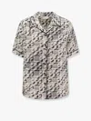 Tory Burch Silk Camp Shirt With Printed Monogram Pattern