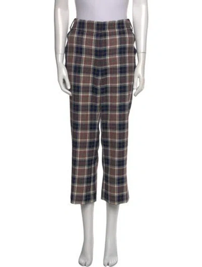 Pre-owned Tory Burch Silk Straight Leg Pants