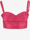 Tory Burch Crop Top With Straps In Pink