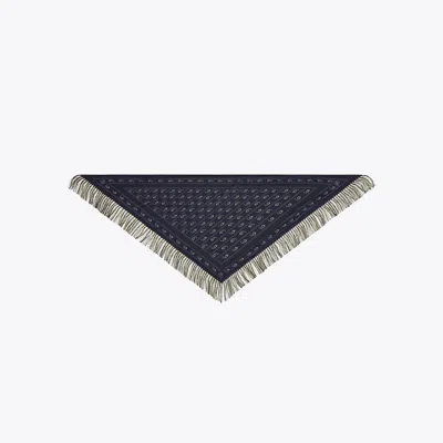 Tory Burch Silk Triangle Scarf In Blue