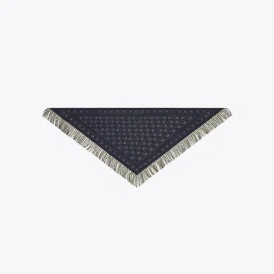 Tory Burch Silk Triangle Scarf In Black