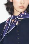 Tory Burch Silk Triangle Scarf In Blue