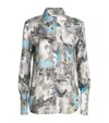Tory Burch Silk Twill Printed Shirt In Multi