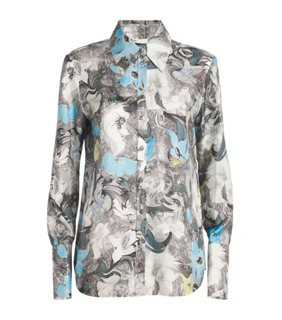 TORY BURCH SILK TWILL PRINTED SHIRT