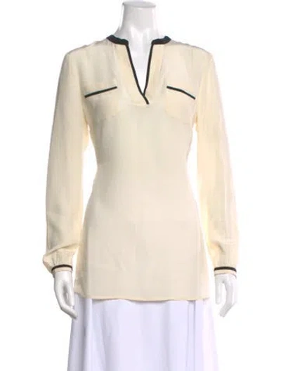 Pre-owned Tory Burch Silk V-neck Blouse