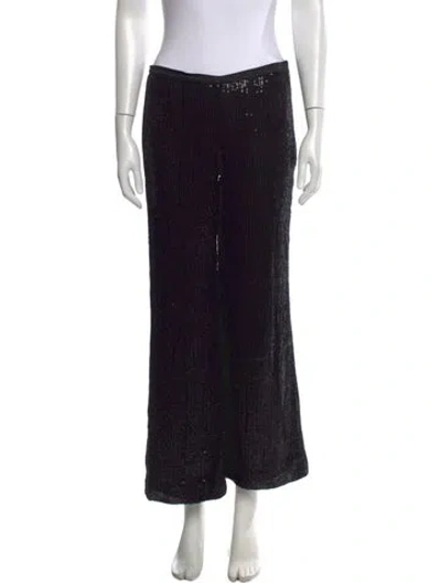 Pre-owned Tory Burch Silk Wide Leg Pants In Multi