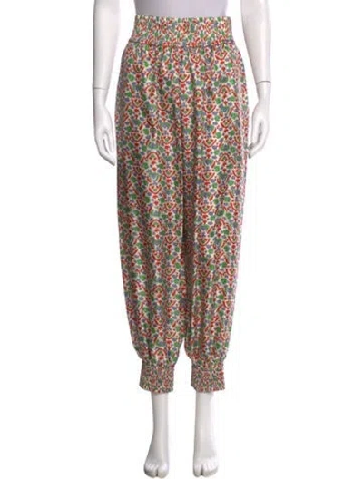 Pre-owned Tory Burch Silk Wide Leg Pants In Neutral