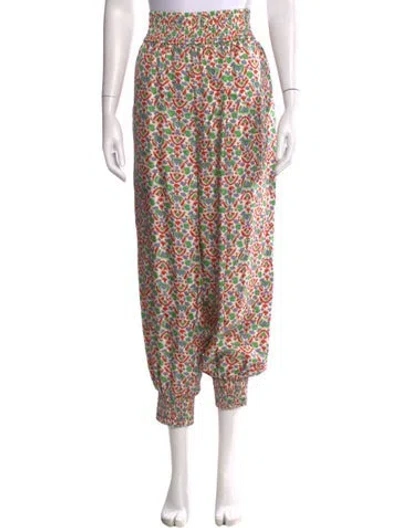 Pre-owned Tory Burch Silk Wide Leg Pants In Neutral