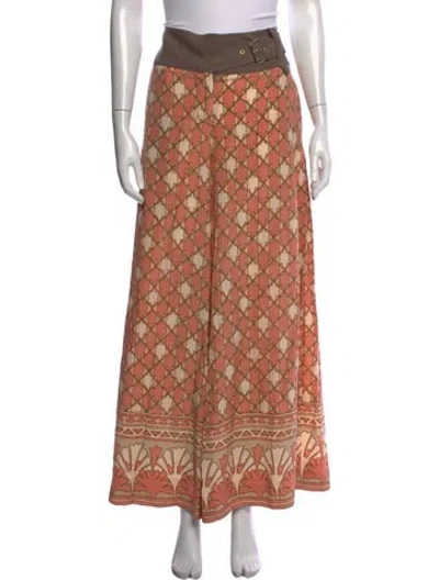 Pre-owned Tory Burch Silk Wide Leg Pants In Pink