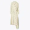Tory Burch Silk Wrap Dress In Neutral